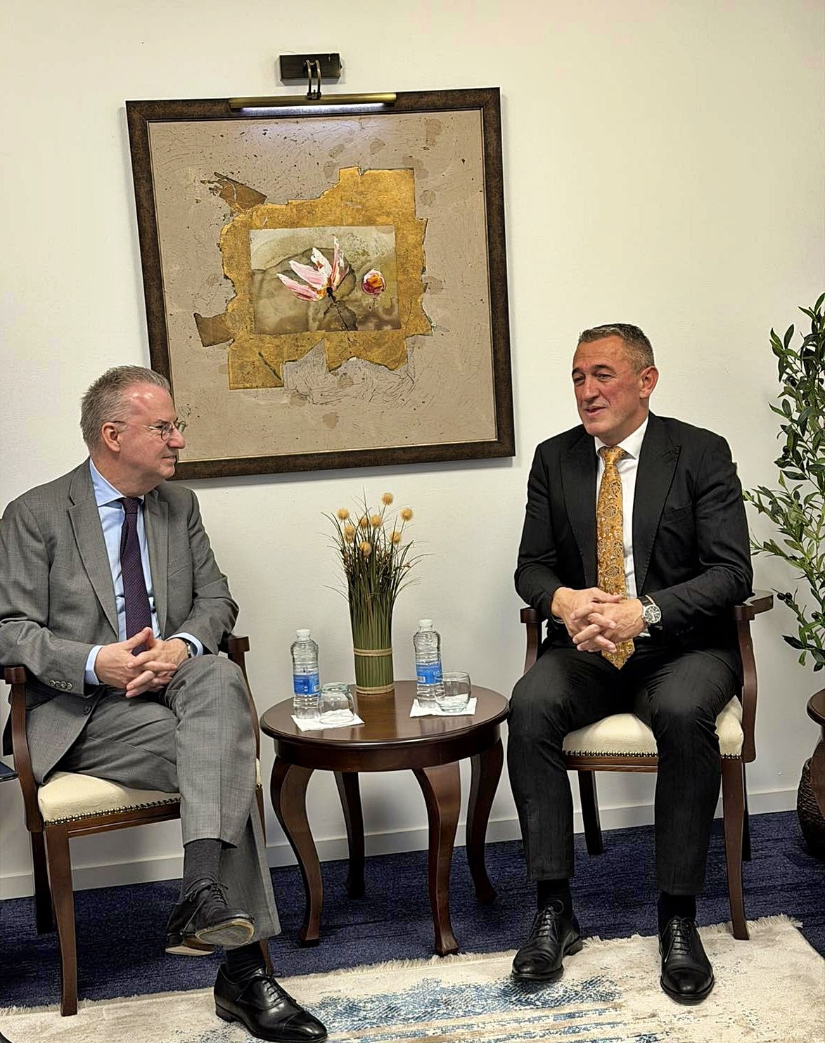 EU Ambassador Dirk Schübel visits the Ministry for Communities and Return